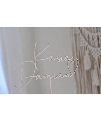 TOPPER ŚLUBNY 'SERCE'